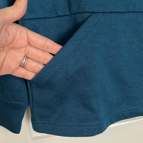 Hollywood the Jean People Donatello Tech fleece pullover hoodie large blue - Picture 6 of 8